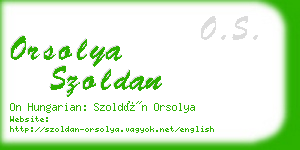 orsolya szoldan business card